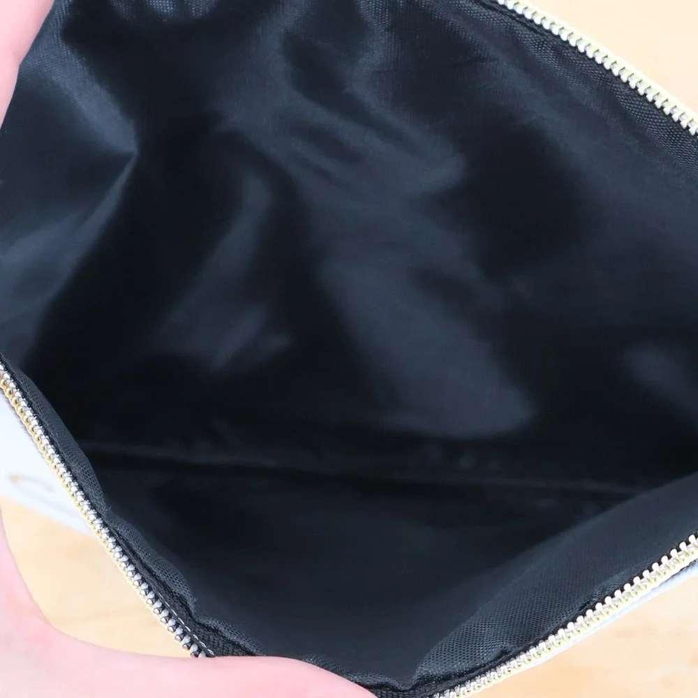 Ruby + Cash Coffee Till Cocktails Pouch Bag Womens 9x6.5 in Blue Faux Leather